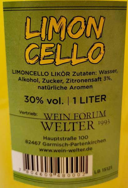 Alpspitz Limoncello Zitronen Likör 1L 30%